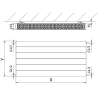 Mexen CL22 Line deskové topení 600 x 1400 mm, boční připojení, 2215 W, bílé - W422L-060-140-00