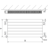 Mexen CVL22 Linka deskový radiátor 900 x 400 mm, spodní připojení, 880 W, bílý - W622L-090-040-00