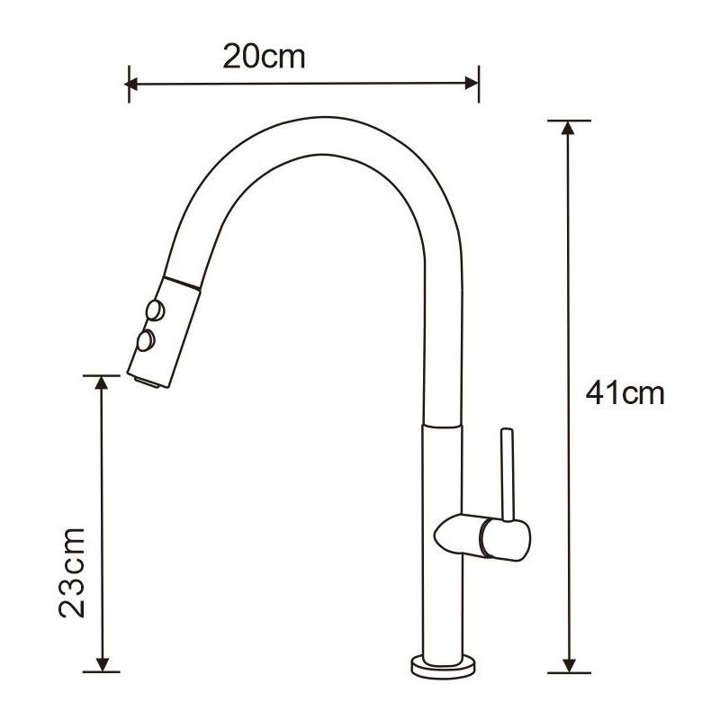 Mexen Ava kuchyňská baterie, chrom - 672800-00