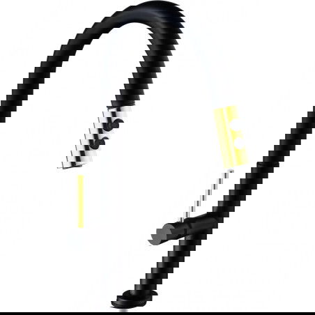 Mexen Ava kuchyňská baterie, černá/zlatá - 672800-75