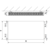 Mexen CF22 Ploché deskové topení 600 x 1600 mm, boční připojení, 2532 W, bílá - W422F-060-160-00