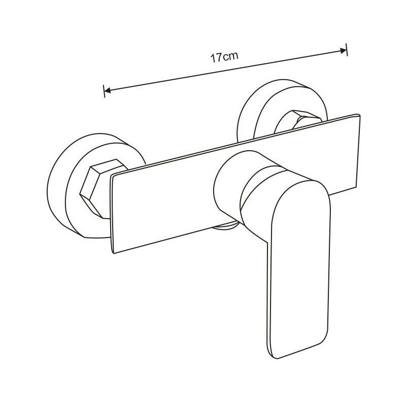 Mexen Alfa sprchová baterie, černá - 745740-70