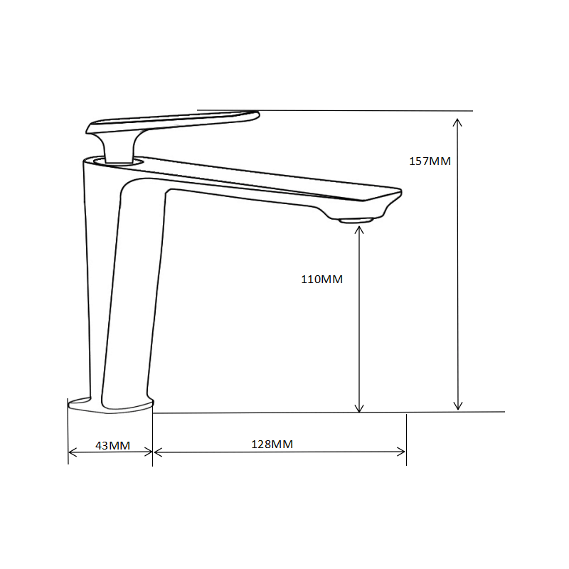 Mexen Ares baterie umyvadlová, černá - 744100-70