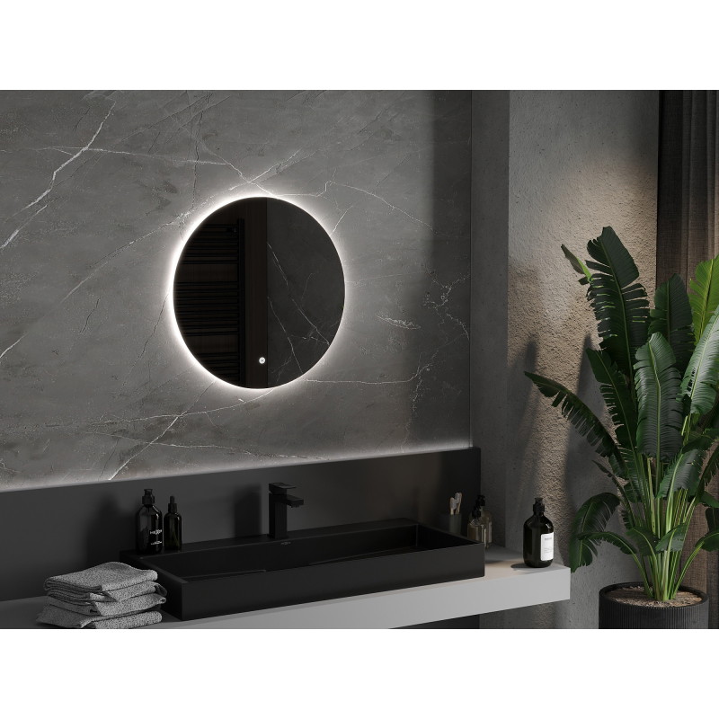 Mexen Erg koupelnové zrcadlo s podsvícením, kulaté 60 cm, LED 6000K, protimlžící - 9823-060-060-611-00