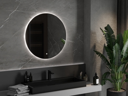 Mexen Erg kulaté osvětlené koupelnové zrcadlo, 80 cm, LED 6000K, antifog - 9823-080-080-611-00