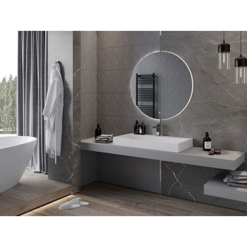 Mexen Erg kulaté podsvícené koupelnové zrcadlo, 90 cm, LED 6000K, proti zamlžení - 9823-090-090-611-00