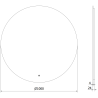 Mexen Erg kulaté koupelnové zrcadlo s podsvícením, průměr 100 cm, LED 6000K, proti zamlžení - 9823-100-100-611-00