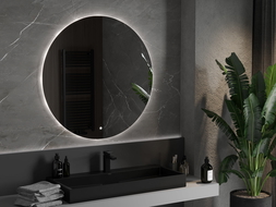 Mexen Erg kulaté koupelnové zrcadlo s podsvícením, průměr 100 cm, LED 6000K, proti zamlžení - 9823-100-100-611-00