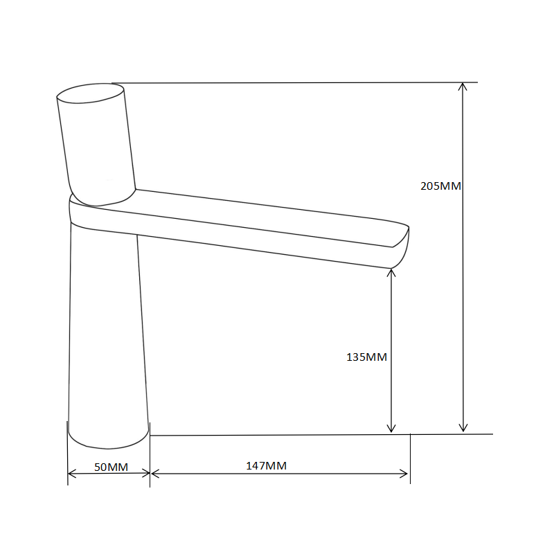 Mexen Nox baterie umyvadlová, chrom - 744200-00