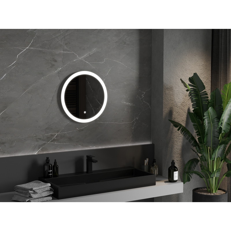 Mexen Oro koupelnové zrcadlo s podsvícením, kulaté 50 cm, LED 6000K, proti zamlžení - 9824-050-050-611-00