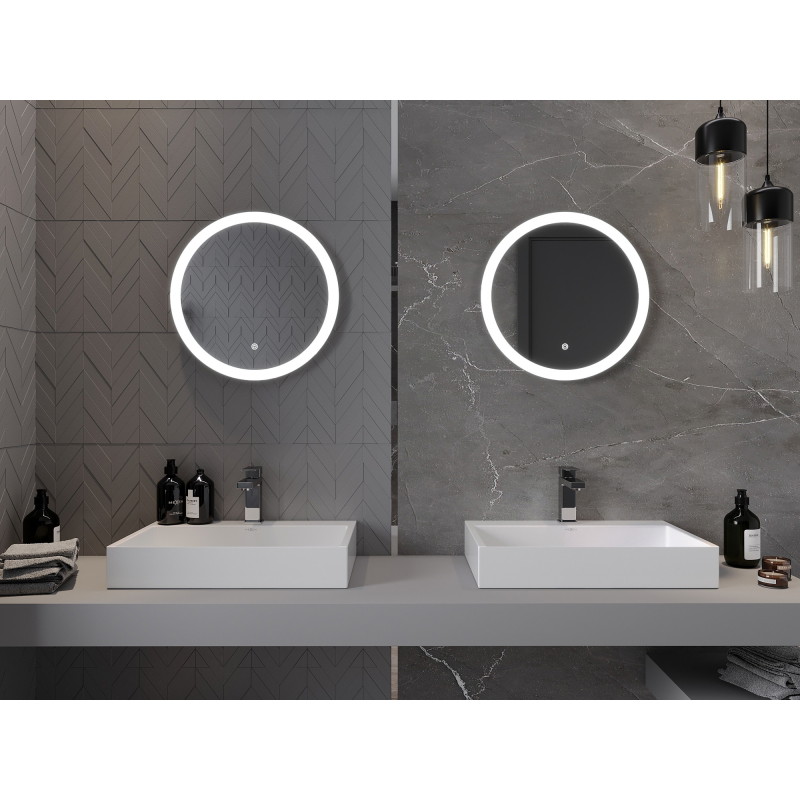 Mexen Oro koupelnové zrcadlo s podsvícením, kulaté 50 cm, LED 6000K, proti zamlžení - 9824-050-050-611-00