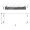 Mexen CF33 Ploché deskové topení 600 x 1400 mm, boční připojení, 3081 W, bílá - W433F-060-140-00