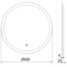Mexen Oro zrcadlo koupelnové podsvícené, kulaté 60 cm, LED 6000K, odmlžovací - 9824-060-060-611-00