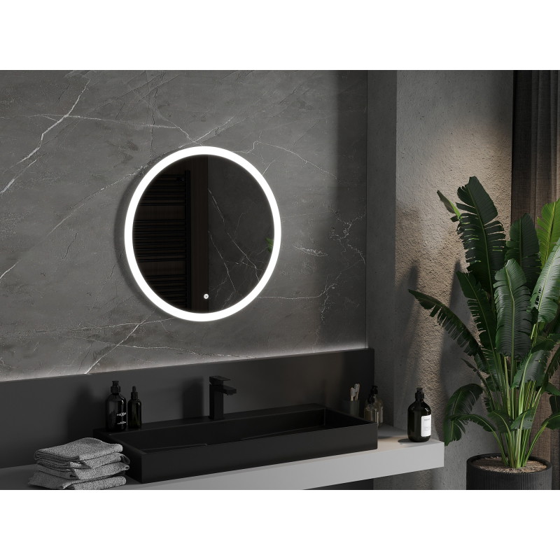 Mexen Oro koupelnové zrcadlo podsvícené, kulaté 70 cm, LED 6000K, proti zamlžování - 9824-070-070-611-00