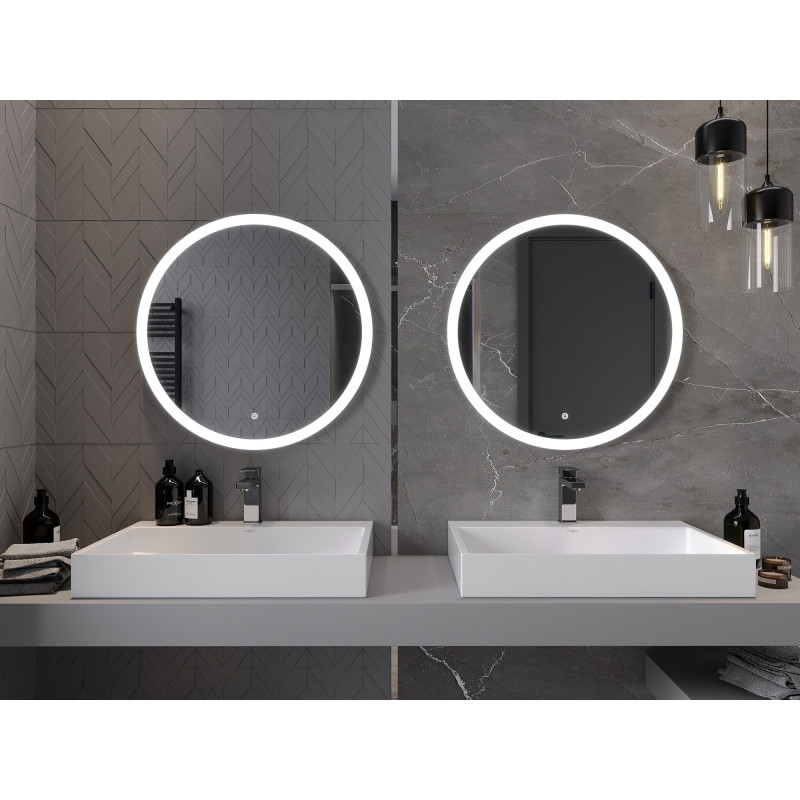 Mexen Oro koupelnové zrcadlo s osvětlením, kulaté 70 cm, LED 6000K, antikondenzace - 9824-070-070-611-00