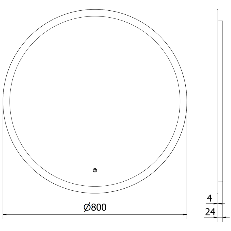 Mexen Oro zrcadlo koupelnové podsvícené, kulaté 80 cm, LED 6000K, proti mlze - 9824-080-080-611-00