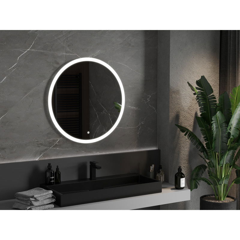 Mexen Oro zrcadlo koupelnové podsvícené, kulaté 80 cm, LED 6000K, proti mlze - 9824-080-080-611-00