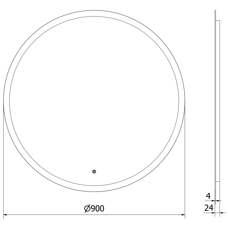 Mexen Oro koupelnové zrcadlo podsvícené, kulaté 90 cm, LED 6000K, proti zamlžení - 9824-090-090-611-00