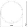 Mexen Oro koupelnové zrcadlo podsvícené, kulaté 90 cm, LED 6000K, proti zamlžení - 9824-090-090-611-00