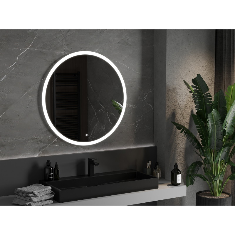 Mexen Oro koupelnové zrcadlo s podsvícením, kulaté 90 cm, LED 6000K, proti mlžení - 9824-090-090-611-00