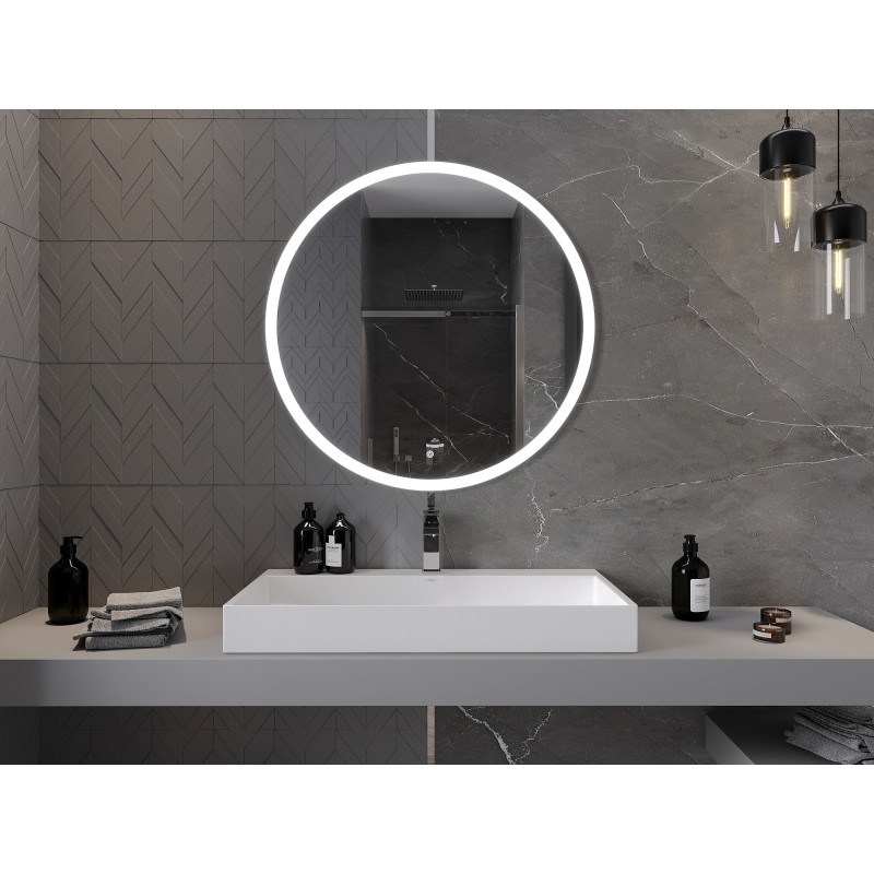 Mexen Oro koupelnové zrcadlo s podsvícením, kulaté 90 cm, LED 6000K, proti mlžení - 9824-090-090-611-00
