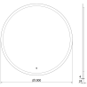 Mexen Oro zrcadlo do koupelny s podsvícením, kulaté 100 cm, LED 6000K, anti-pára - 9824-100-100-611-00