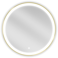 Mexen Esso osvětlené koupelnové zrcadlo, kulaté 70 cm, LED 6000K, antifog, zlatý rám - 9825-070-070-611-50