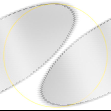 Mexen Loft kulaté koupelnové zrcadlo 100 cm, zlatý rám - 9850-100-100-000-50