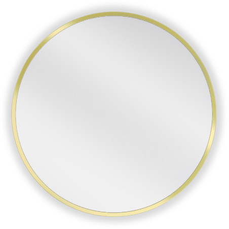 Mexen Loft kulaté koupelnové zrcadlo 35 cm, rám v kartáčovaném zlatém provedení - 9850-035-035-000-50