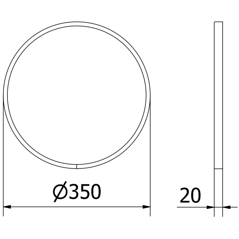 Mexen Loft kulaté koupelnové zrcadlo 35 cm, rám v kartáčovaném zlatém provedení - 9850-035-035-000-50