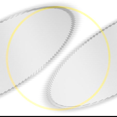 Mexen Loft koupelnové zrcadlo kulaté 40 cm, zlatý rám - 9850-040-040-000-50