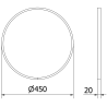 Mexen Loft kulaté koupelnové zrcadlo 45 cm, zlatý rám - 9850-045-045-000-50