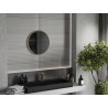 Mexen Loft kulaté koupelnové zrcadlo 50 cm, rám v kartáčovaném zlatém provedení - 9850-050-050-000-50