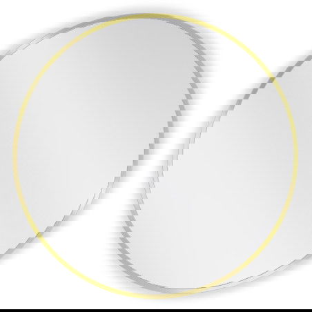 Mexen Loft kulaté koupelnové zrcadlo 60 cm, zlatý rám - 9850-060-060-000-50