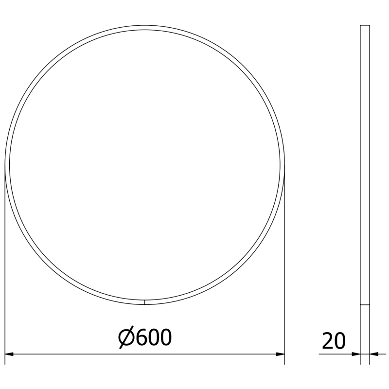 Mexen Loft kulaté koupelnové zrcadlo 60 cm, zlatý rám - 9850-060-060-000-50