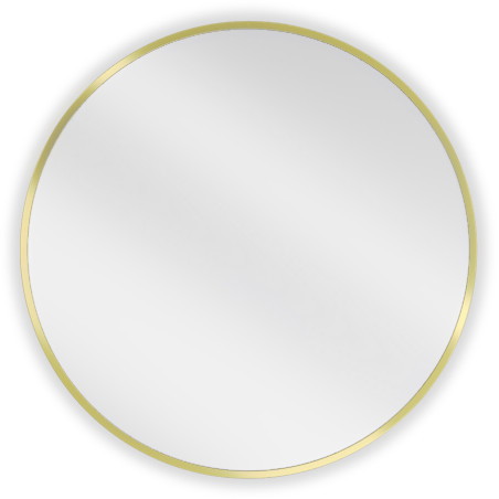 Mexen Loft kulaté koupelnové zrcadlo 65 cm, zlatý rám - 9850-065-065-000-50