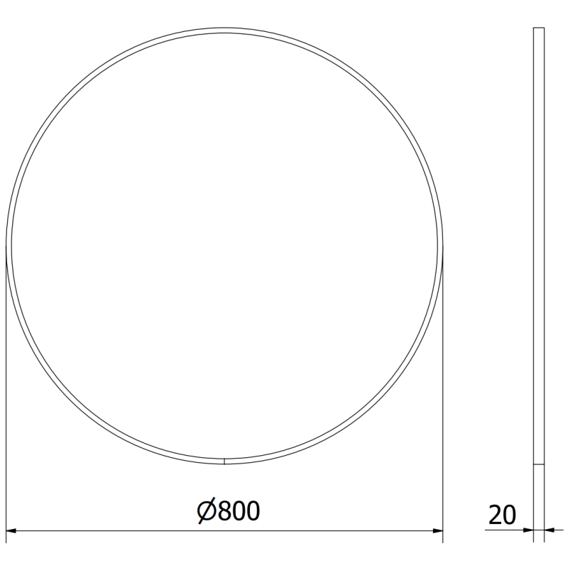 Mexen Loft kulaté koupelnové zrcadlo 80 cm, zlatý rám - 9850-080-080-000-50