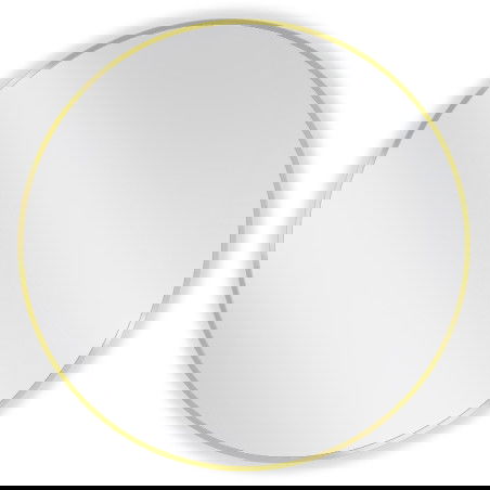 Mexen Loft zrcadlo koupelnové kulaté 85 cm, rám zlatý - 9850-085-085-000-50