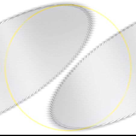 Mexen Loft koupelnové zrcadlo kulaté 90 cm, zlatý rám - 9850-090-090-000-50