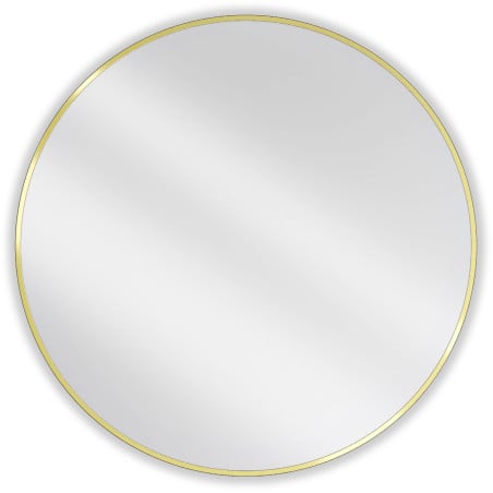 Mexen Loft kulaté koupelnové zrcadlo 90 cm, rám v broušeném zlatém provedení - 9850-090-090-000-50