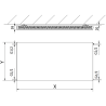 Mexen CF11 Flat deskový radiátor 600 x 1600 mm, boční připojení, 1253 W, antracit - W411F-060-160-66