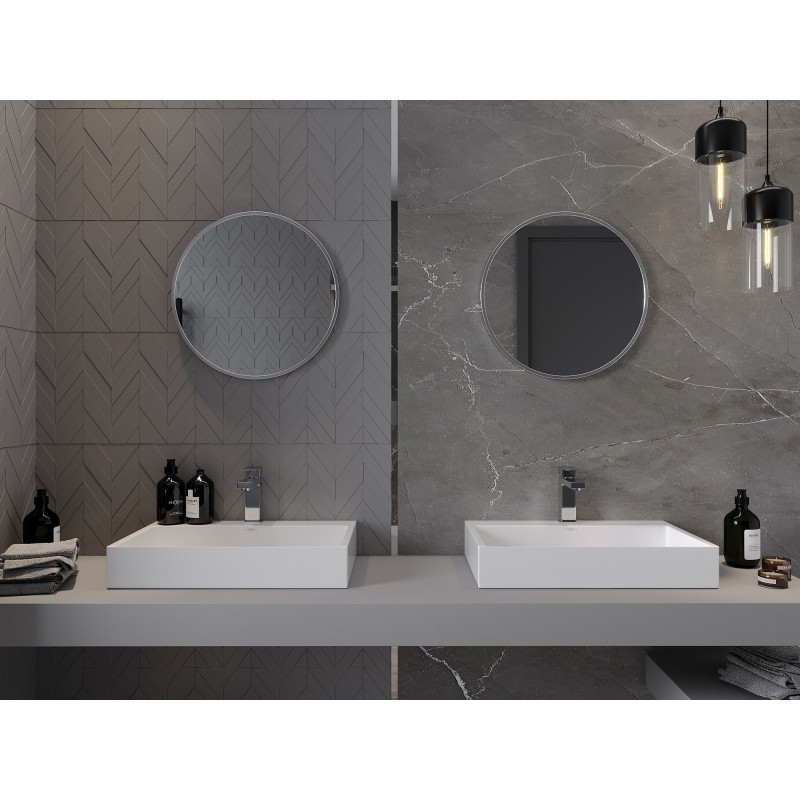 Mexen Loft kulaté koupelnové zrcadlo 40 cm, rám z oceli - 9850-040-040-000-10
