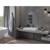 Mexen Loft kulaté koupelnové zrcadlo 80 cm, rám z nerezové oceli - 9850-080-080-000-10