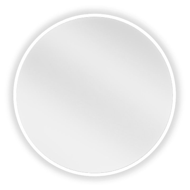 Mexen Loft koupelnové zrcadlo kulaté 40 cm, bílý rám - 9850-040-040-000-20