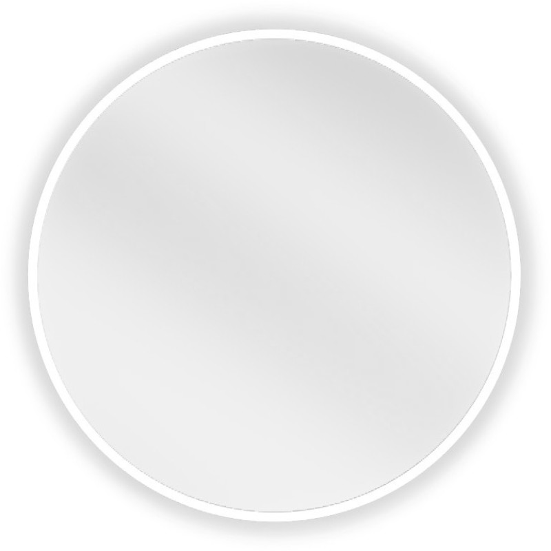 Mexen Loft kulaté koupelnové zrcadlo 40 cm, bílý rám - 9850-040-040-000-20