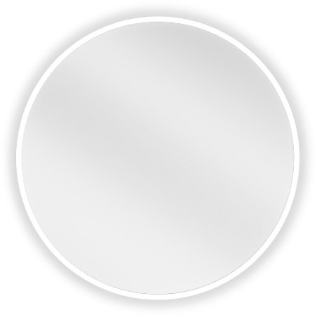 Mexen Loft kulaté koupelnové zrcadlo 40 cm, bílý rám - 9850-040-040-000-20