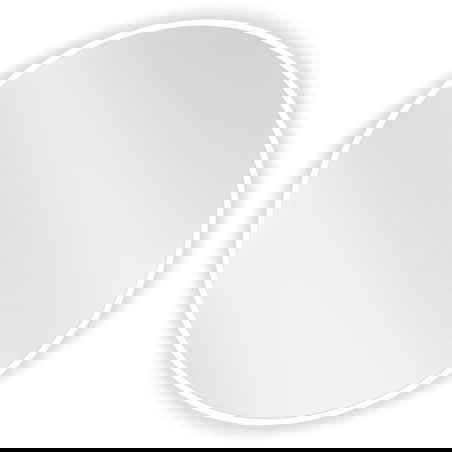 Mexen Loft kulaté koupelnové zrcadlo 60 cm, bílý rám - 9850-060-060-000-20