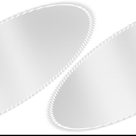 Mexen Loft kulaté koupelnové zrcadlo 100 cm, bílý rám - 9850-100-100-000-20