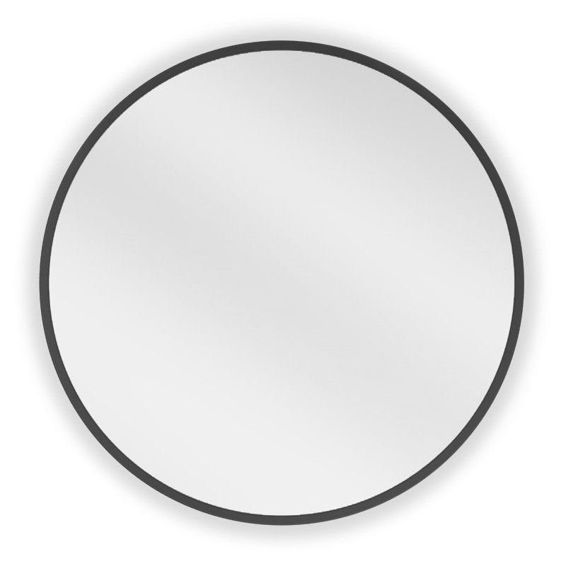 Mexen Loft kulaté koupelnové zrcadlo 30 cm, černý rám - 9850-030-030-000-70