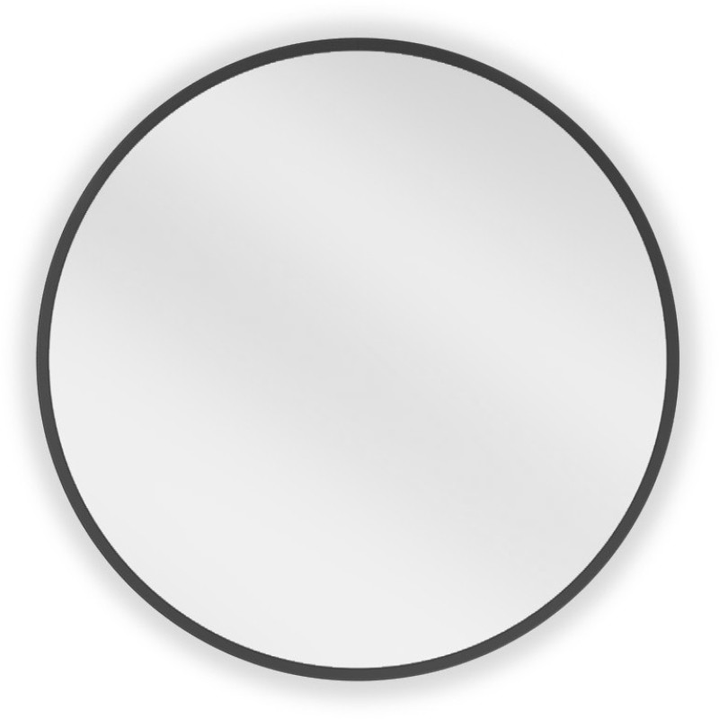 Mexen Loft kulaté koupelnové zrcadlo 30 cm, černý rámeček - 9850-030-030-000-70